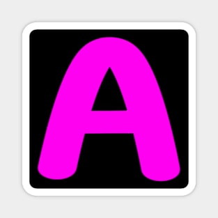 Pink letter A Magnet