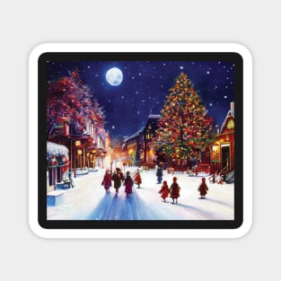 Christmas in old town London - Scene 8 Magnet