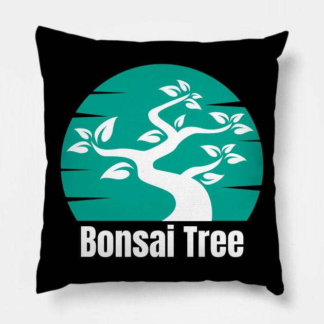 Bonsai Tree Lover Pillow by HobbyAndArt