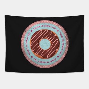 Today is Donut Day Badge Tapestry