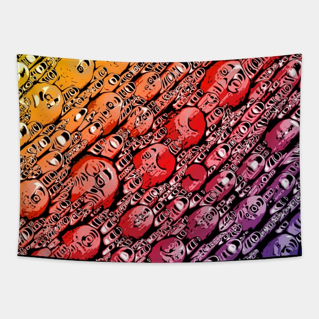 Gradient of Shapes Tapestry by perkinsdesigns