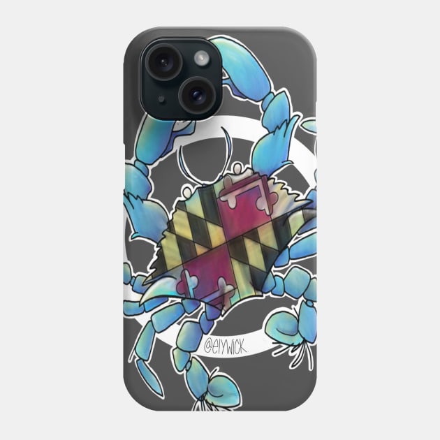 maryland blue crab Phone Case by elywick