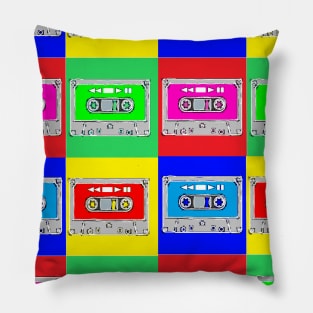 cassettes tapes pop art Pillow