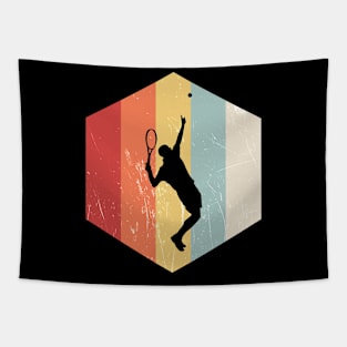 Tennis Retro Distressed Style Tapestry