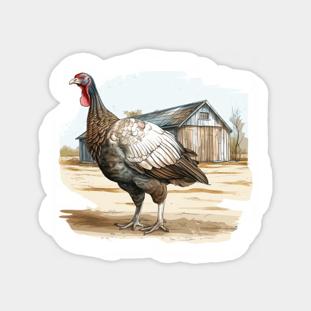 Farm Turkey Magnet by zooleisurelife