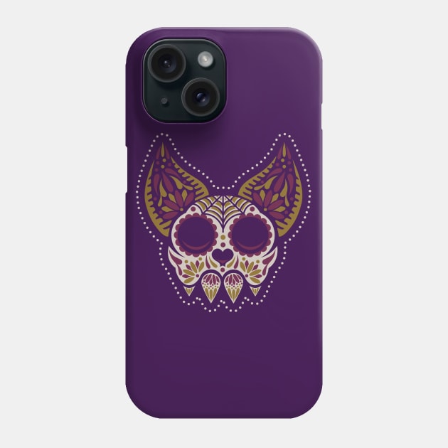 Bat Sugar Skull Phone Case by SteveOdesignz