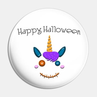 Happy Halloween Unicorn Pin