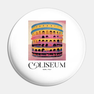 Coliseum Old 1960s Print Travel Poster Retro Wall Art Illustration Pin