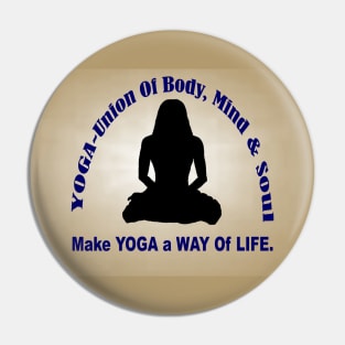 Make YOGA - A Way Of Life - Peach-Brown Wall Art. Pin