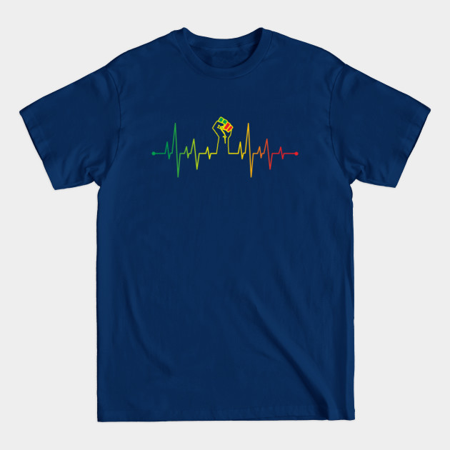 Black Power Heartbeat - Black Power - T-Shirt