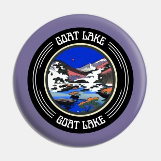 Vintage Goat Lake For Backpackers Japanese Music Vinyl Pin