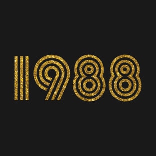 1988 Birth Year Glitter Effect T-Shirt