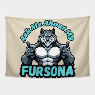 Ask Me About My Werewolf Furry Art Tapestry