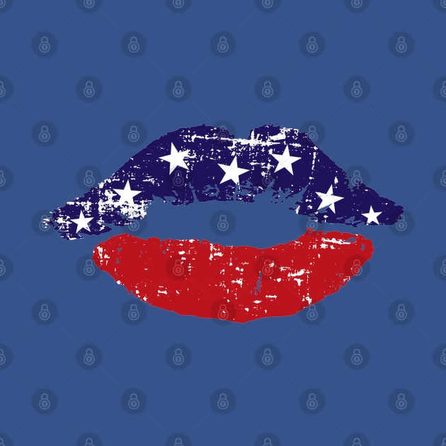 4TH OF JULY LIPS by MarkBlakeDesigns