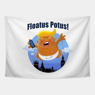 Trump Inflatable Baby Blimp Floating England Scotland Tapestry