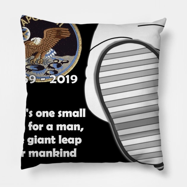 50th Anniversary Moon Landing Pillow by sgarciav