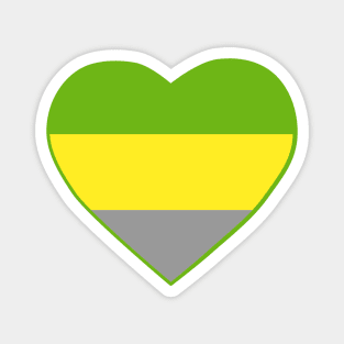 Pride Flag Heart Lithromantic Magnet