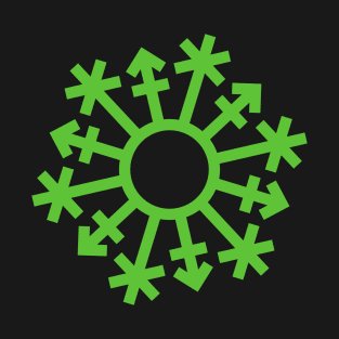 Gender Snowflake - Green - No Text T-Shirt