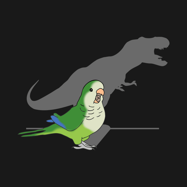 T-rex shadow green monk parakeet by FandomizedRose