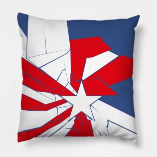 Shattered Flag Pillow