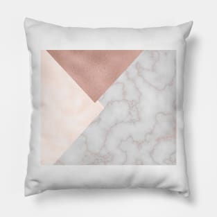 Bermuda bronze - rose gold marble. Pillow