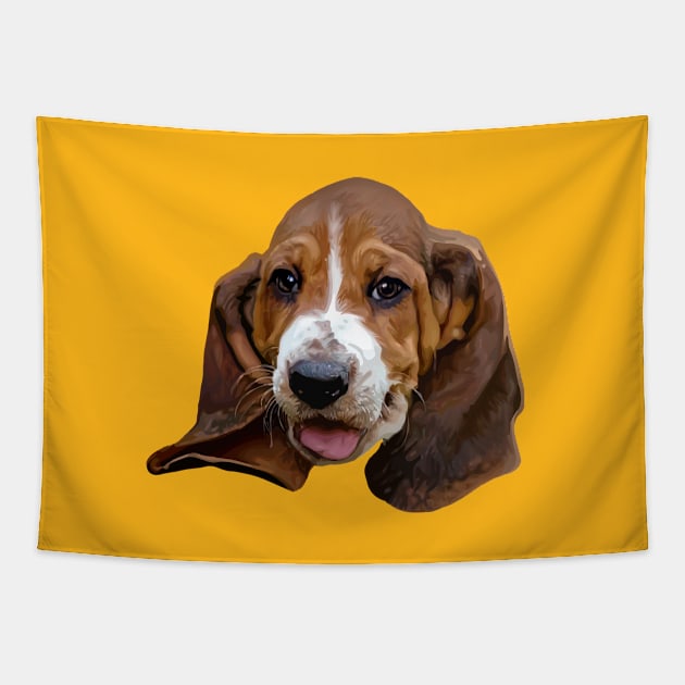 Basset Hound Dog Tapestry by thedailysoe