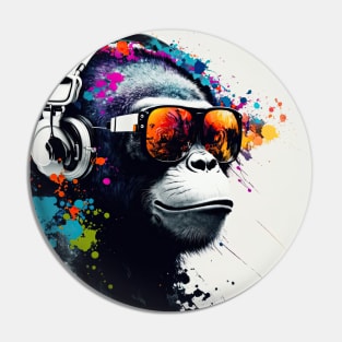 color splash music monkey #2 Pin