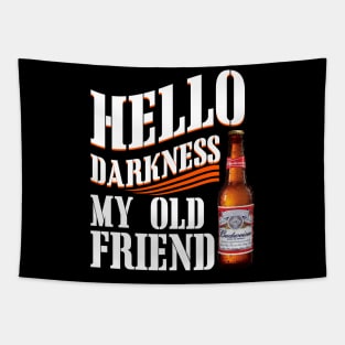 Hello Darkness My Old Friend BW Tapestry