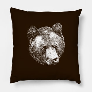 Brown bear portrait Pillow