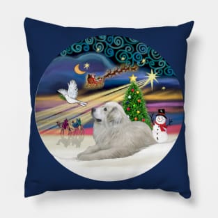 Christmas Magic with a Great Pyrenees Pillow