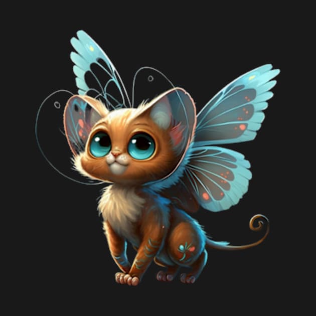 Cute Butterfly Cat Sticker by MoGaballah