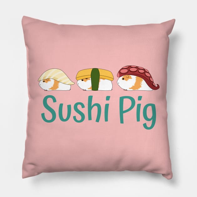 Sushi Guinea Pig Pillow by LulululuPainting