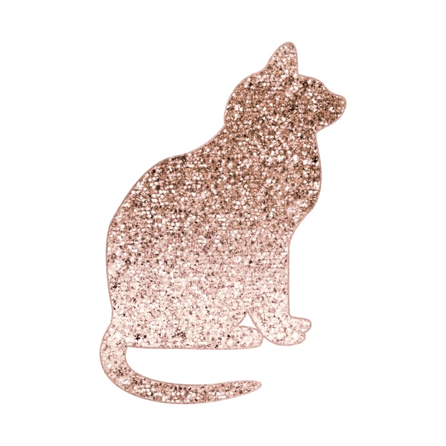 Sparkling rose gold cat by RoseAesthetic