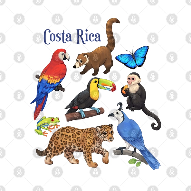 Animals of Costa Rica by Kippy Art