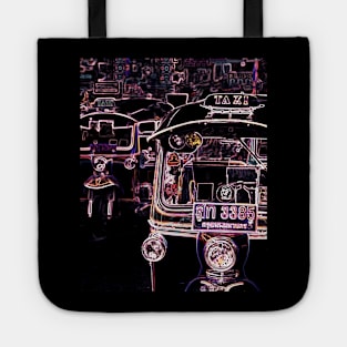 Tuk Tuk At Night In Bangkok Tote