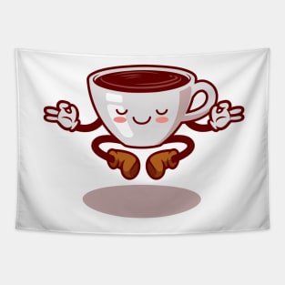 Coffee cup cartoon character Tapestry