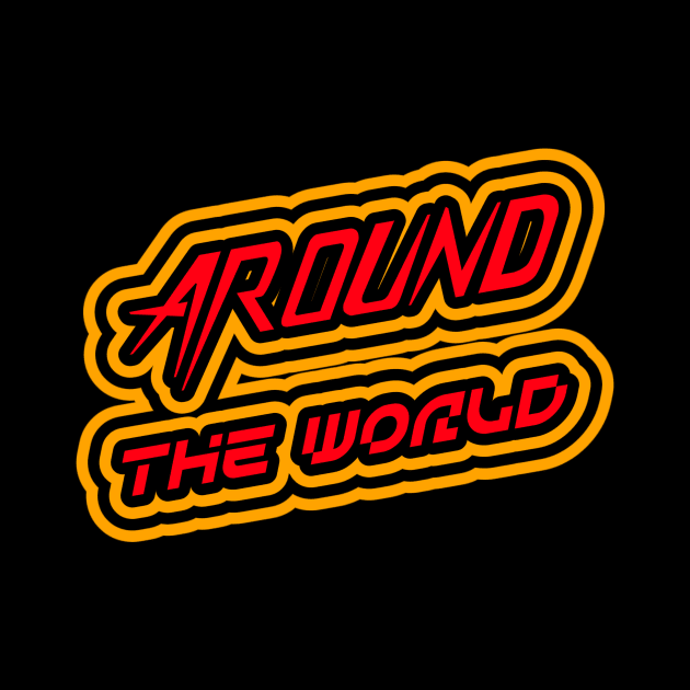 Around The world by Vintage Oldschool Apparel 