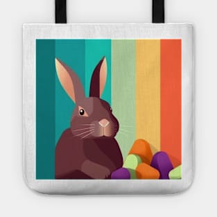 Easter, Chocolate Bunny Rabbit with Jelly Beans, Retro Tote