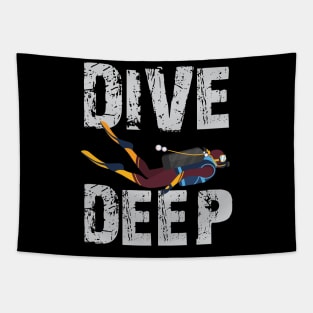 Dive Deep Cool Creative Beautiful Design Tapestry