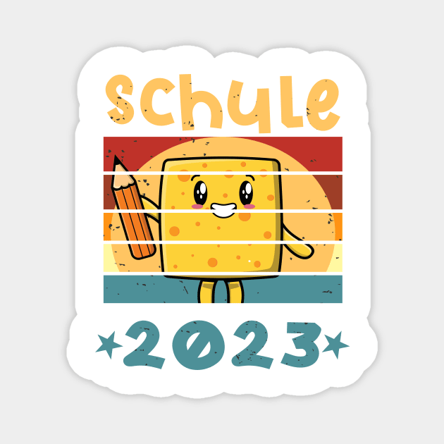 Schule 2023 1. Klasse Kawaii Schulbeginn T shirt Magnet by chilla09