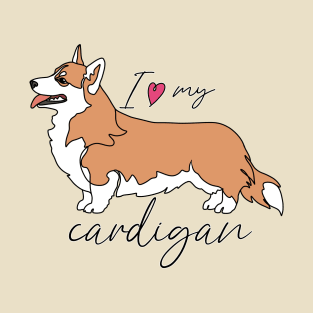 Corgi Cardigan T-Shirt