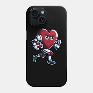 Valentines Day Heart Football Player Team Sports Phone Case