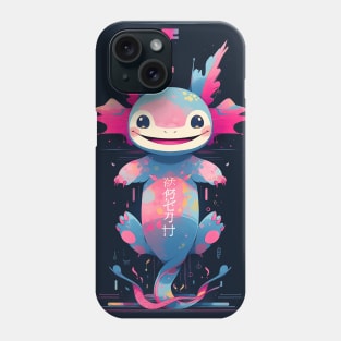 Cute Axolotl Anime Art Design | Cute Animals | Axolotl Hentaii Chibi Kawaii Design Phone Case