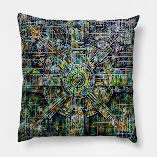 Interlocking Abstract Geometric Figures Dimensions Pillow