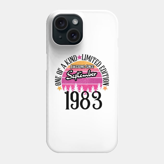 one of a kind limited edition Awesome Since September 1983 40th Birthday Phone Case by HandrisKarwa