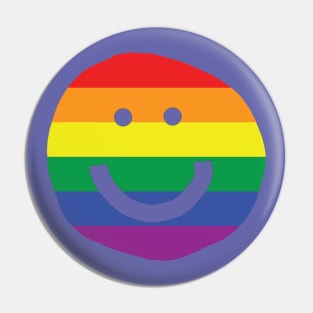 Pride Transparent Smiley Face Pin