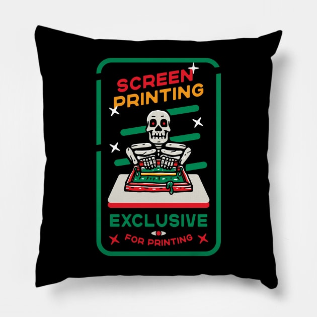 Skeleton Screen Pillow by designtshirtcity