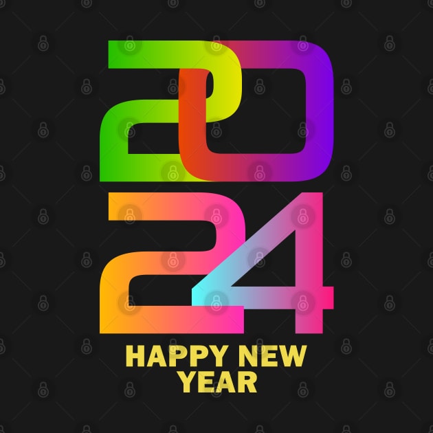 New Years Eve 2024 Colorful New Year by Mandegraph