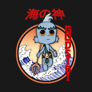 Chibi Japanese Style Poseidon T-Shirt