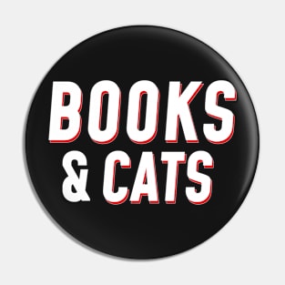 Books and Cats Pin